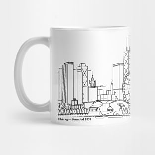 Chicago Navy Pier Outline Mug